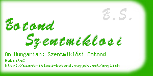 botond szentmiklosi business card