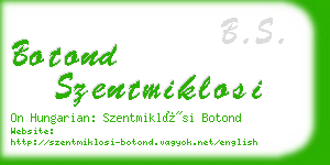 botond szentmiklosi business card